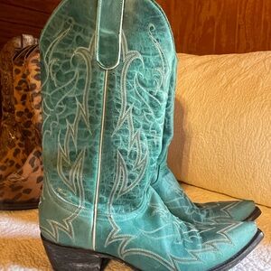 Old Gringo Teal Embroidered Cowboy Boots